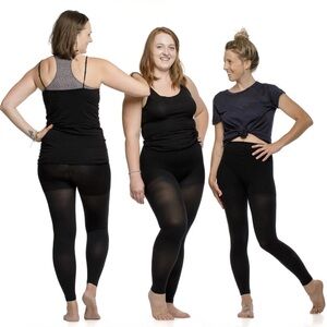 2 Vim & Vigr compression footless tights *AND* 2 pair compr. leggings, sz 2 / M